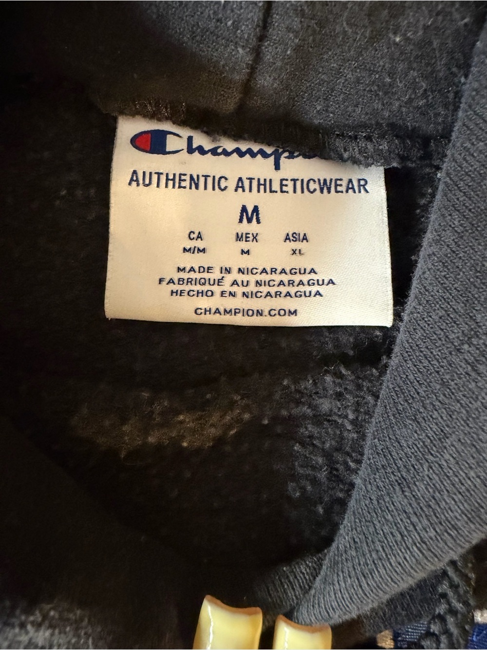 Champion Black Crewneck Hoodie with Blue and White Westfield Logo - Picture 2 of 3